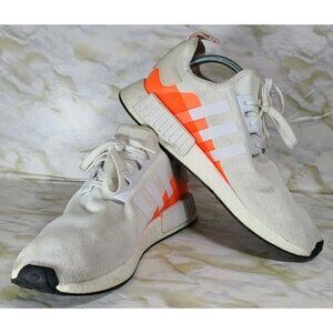 Adidas Mens Originals NMD R1 Cloud White/Solar Red Running Shoes EE5083 Size 13